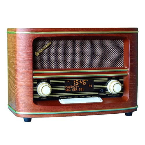 Roadstar asztali rádió, HRA-1500D +, retro