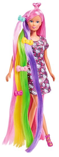 SIMBA Játékbaba Steffi Hello Kitty szivárványos hajjal