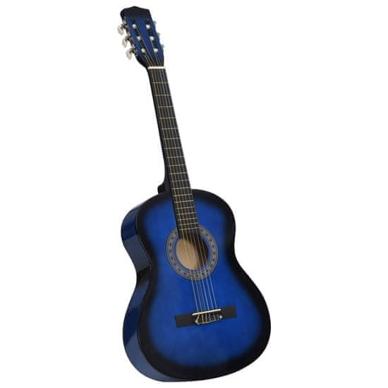 shumee kék klasszikus gitár kezdőknek és gyerekeknek 3/4 36"