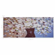 Greatstore többszínű vázás virágos nyomtatott vászon faliképszett 150x60cm