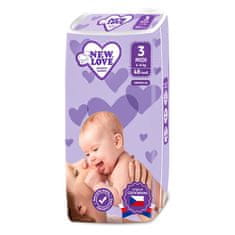 New Love MEGAPACK Baby eldobható pelenkák Premium comfort 3 MIDI 4-9 kg 5x48 db