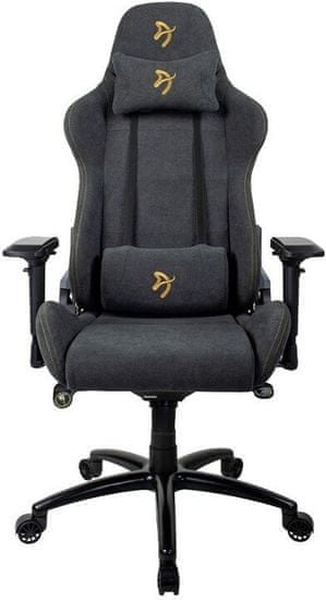 Arozzi Verona Signature Soft Fabric gamer szék, fekete/arany (VERONA-SIG-SFB-GD)