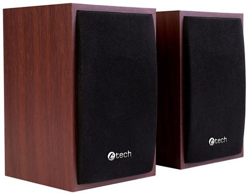 Hangszóró C-Tech SPK-09 2.0, barna (SPK-09WD) összeállítás 2.0, teljesítmény 4 W, 3,5mm jack