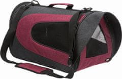 Trixie ALINA nejlon hordozó táska hálóval, 27x27x52 cm, antracit/bordó, max. 5 kg