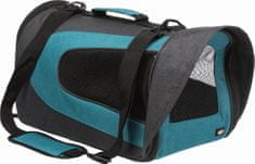 Trixie ALINA nejlon hordozó táska hálóval, 27x27x52 cm, antracit/kék, max. 5 kg