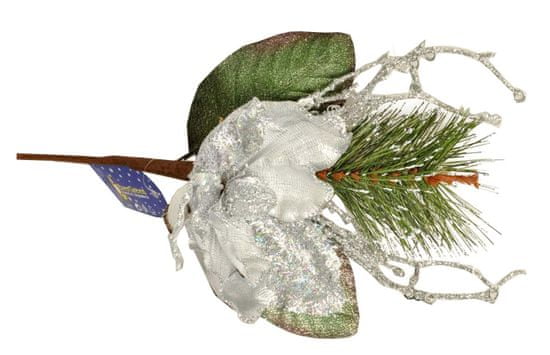 EverGreen Magnólia ág virággal és gyöngyökkel, 45 cm hossz, A