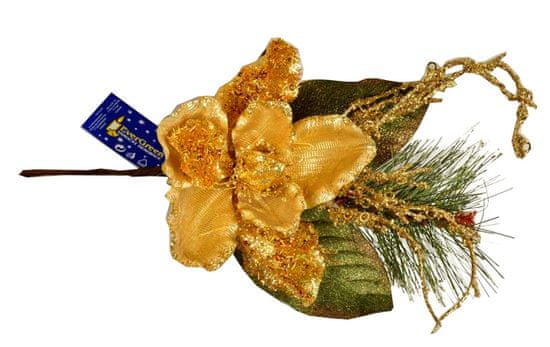 EverGreen Magnólia ág virággal és gyöngyökkel, 45 cm hossz, B