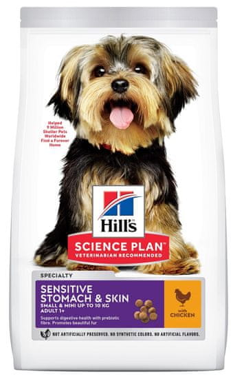 Hill's Science Plan Canine Adult Sensitive Stomach & Skin Small & Mini Chicken 6 kg