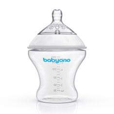 BabyOno Természetes szoptatós anticiklikus cumisüveg 180 ml