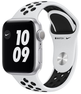 Okosóra Apple Watch Nike Series 6 Retina kijelző folyamatosan bekapcsolt EKG Nike Run Club alkalmazás pulzusmérő zenelejátszó hívás NFC értesítés Apple Pay fizetés App Store zaj