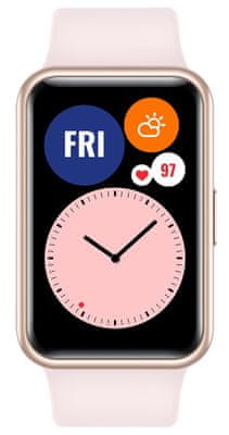 Huawei Watch Fit női okosóra, színes AMOLED kijelző, hosszú élettartam, multisport, GPS, pulzus, vér oxigén, SpO2, stressz, alvás