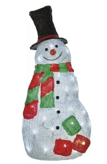 EMOS LED karácsonyi hóember, 61 cm, melegfehér, időzítő