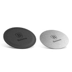 BASEUS 2x mágneses lemez autós telefontartóhoz, ezüst