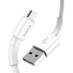 BASEUS Durable kábel USB / Micro USB 2.4A 1m, fehér
