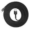 Cafule kábel USB / Lightning QC3.0 2A 3m, fekete/szürke