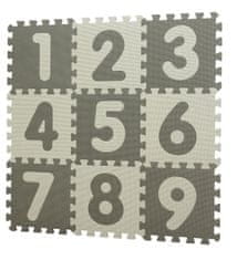 Grey játszóalátét számokkal, kirakó, 90x90 cm