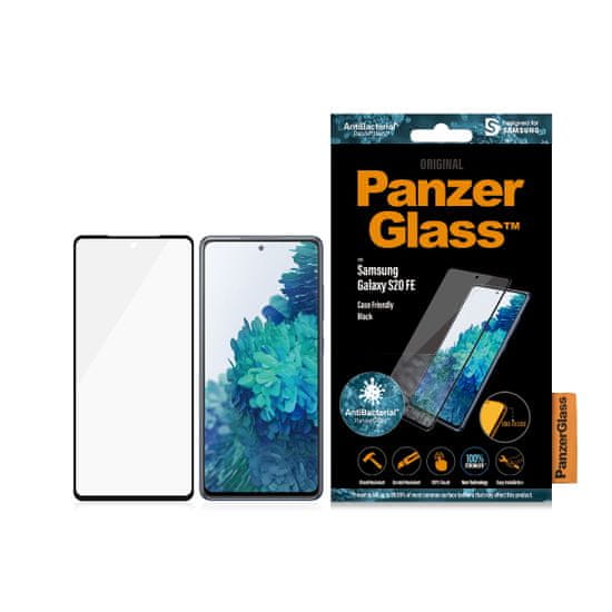 PanzerGlass Edge-to-Edge Antibacterial Samsung Galaxy S20 telefonhoz FE 7243, fekete