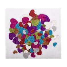 Astra CREATIVO Glitter matricák HEART, különböző méretűek, 335117009