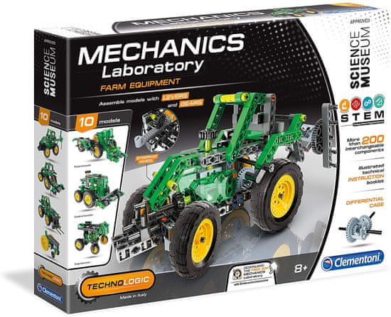 Clementoni Mechanikus laboratórium Mezőgazdasági traktor 200 darabos