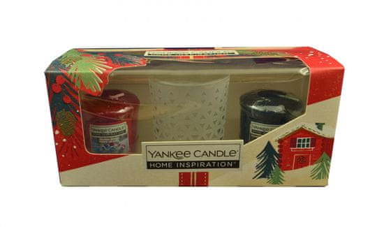 Yankee Candle Ajándékkészlet 2 db viasz illatgyertya 49 g + gyertyatartó