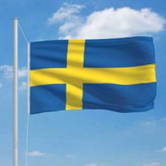 Vidaxl svéd zászló 90 x 150 cm 146065