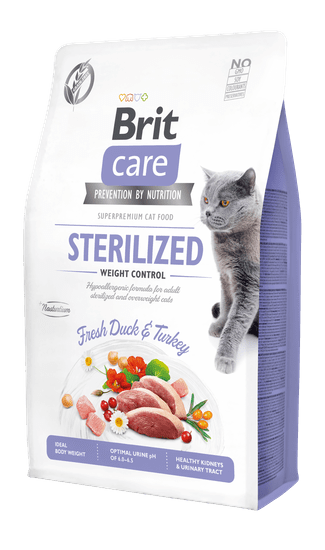 Brit Care Cat Grain-Free Sterilized Weight Control, 2 kg