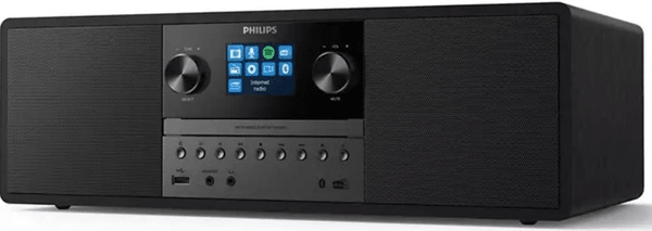 mikrorendszer philips tam6805 cd lejátszó Bluetooth usb lejátszás usb töltés audio bemenet hagyományos megjelenés teljesítmény 50w bassreflex szerkezet spotify connect wifi