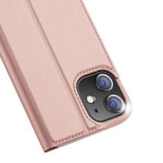 Dux Ducis Skin Pro bőr könyvtok iPhone 12 / 12 Pro, rózsaszín