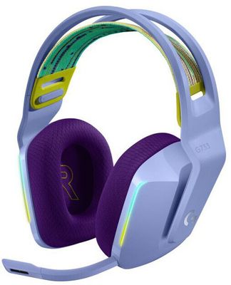 Logitech G733 Lightspeed, lila (981-000890) professzionális gamer fejhallgató, eltávolítható mikrofon, vezeték nélküli
