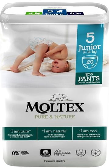 MOLTEX Bugyipelenka Moltex Pure & Nature Junior 9-14 kg (20 db)