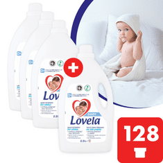 Lovela Baba folyékony mosószer fehér ruhákhoz 11,6 l / 128 mosási adag (3 + 1 ingyen)