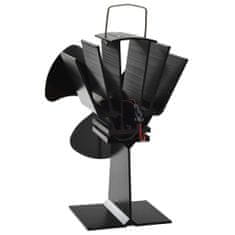 Greatstore fekete hővel meghajtott háromlapátos kandalló ventilátor