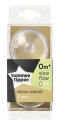 Tommee Tippee C2N lassú áramlású tartalék cumi, 0+, 2db
