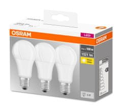 Osram LED BASE CL A FR 100, nem sötétíthető, 14 W / 827, E27, 3 db