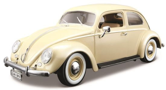 BBurago 1:18 Volkswagen Beetle 1955, krém színű