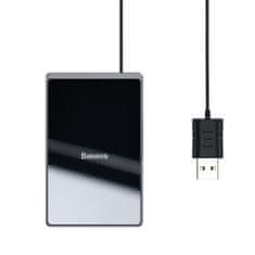 BASEUS Ultra-thin vezeték nélküli töltő Qi, USB kábel 1m, fekete