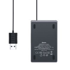 BASEUS Ultra-thin vezeték nélküli töltő Qi, USB kábel 1m, fekete