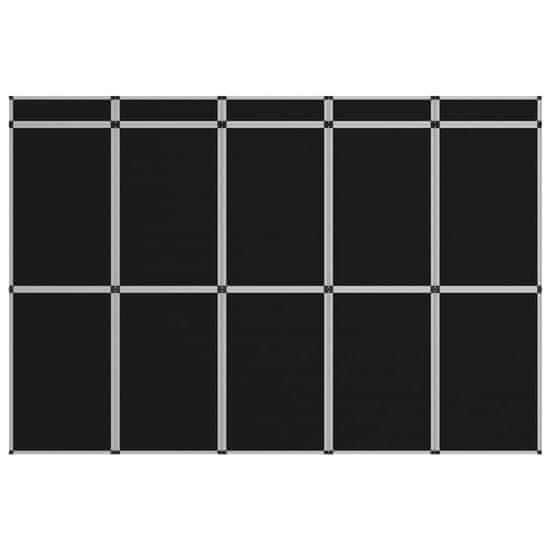 shumee vidaxl fekete 15 paneles összecsukható kiállítófal 302 x 200 cm