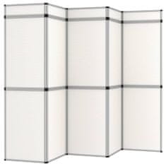 shumee vidaxl fehér 15 paneles összecsukható kiállítófal 302 x 200 cm
