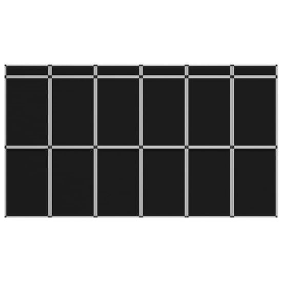 shumee vidaxl fekete 18 paneles összecsukható kiállítófal 362 x 200 cm