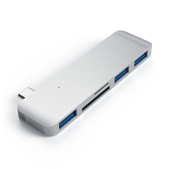 Satechi Aluminium Type-C USB COMBO Hub (3x USB 3.0,MicroSD) - ezüst ST-TCUHS