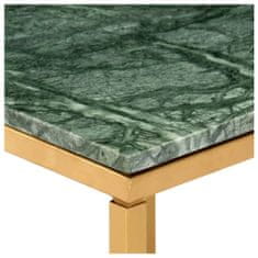 shumee zöld márvány textúrájú valódi kő dohányzóasztal 60 x 60 x 35 cm