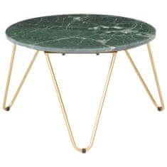 shumee zöld márvány textúrájú valódi kő dohányzóasztal 65 x 65 x 42 cm