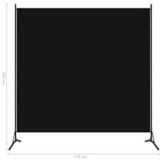 shumee fekete 1 paneles paraván 175 x 180 cm