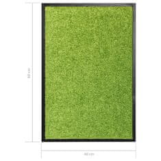 Greatstore zöld kimosható lábtörlő 40 x 60 cm
