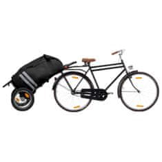shumee összecsukható kerékpár-utánfutó fekete táskával