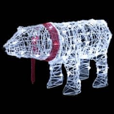 shumee akril medve világító karácsonyi dekoráció 45 LED-del 71x20x38cm