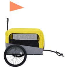 Greatstore sárga/szürke 2 az 1-ben bicikliutánfutó és sétakocsi