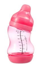 Difrax Csecsemő S-cumisüveg, széles, Anti kólikás, rózsaszín, 200 ml