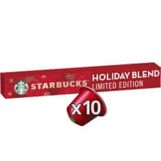 Starbucks Holiday Blend by NESPRESSO limitált kiadás, kávékapszulák, 12x10 darabos csomagolás